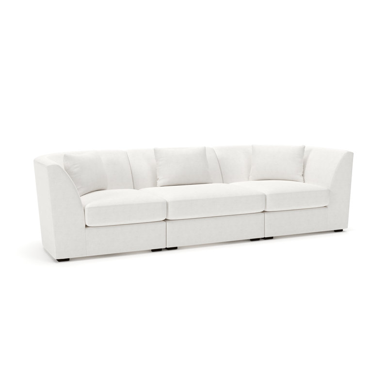 Krista 107" Modular Sofa, Nomad Snow Crypton Chenille