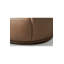 Fauteuil demi-tonneau pivotant en cuir