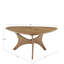 Table basse triangulaire - Structure en placage de bois et contreplaqué, fonctionnelle, naturelle, pieds supérieurs
