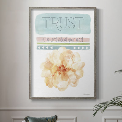 «Trust In The Lord», reproduction encadrée - bois massif