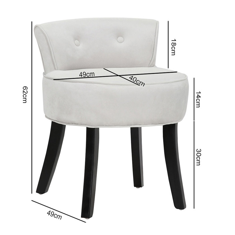Manufactured Wood Accent Stool, White, Black