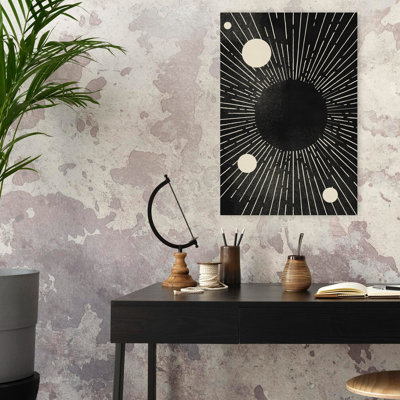 Contemporary Art Abstract Contemporary Geometric Landscape Nature Wall Art - Wrapped Canvas Print