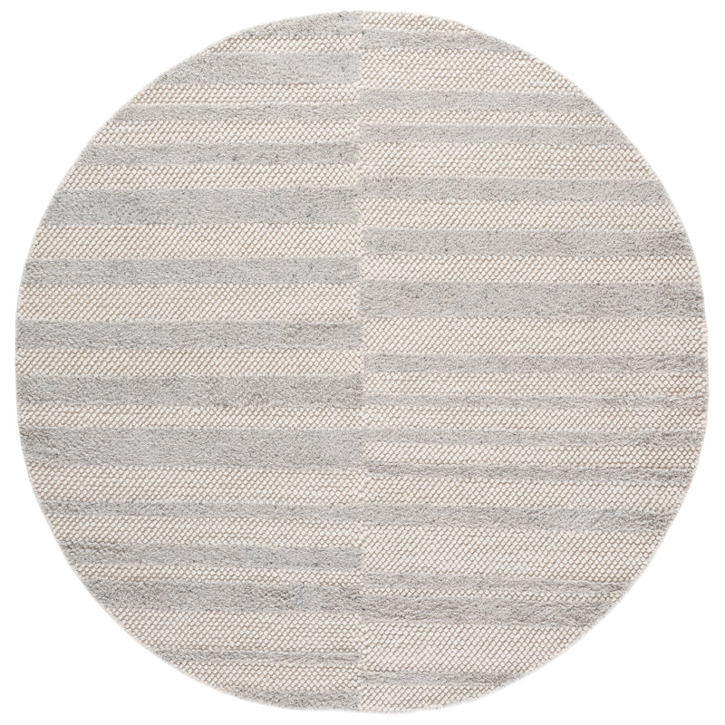 Natura 231 Hand Loomed 60% Wool; 30% Pet Yarn; 10% Cotton Abstract Rug, Round 6'