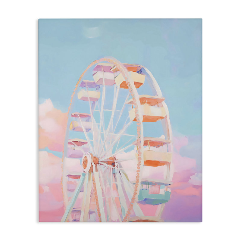 Grande roue et toile de coton ciel bonbon, design par The Prints Vibe, 30 x 24