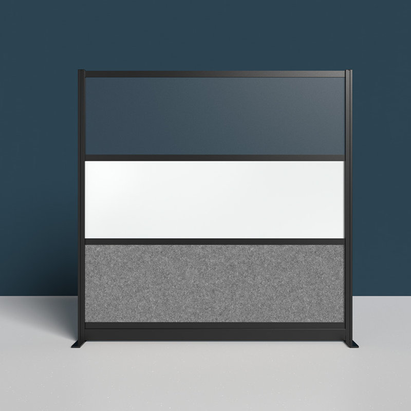 Mur modulaire avec cadre Harmony, Noir/gris, H 70 po x L 70 po