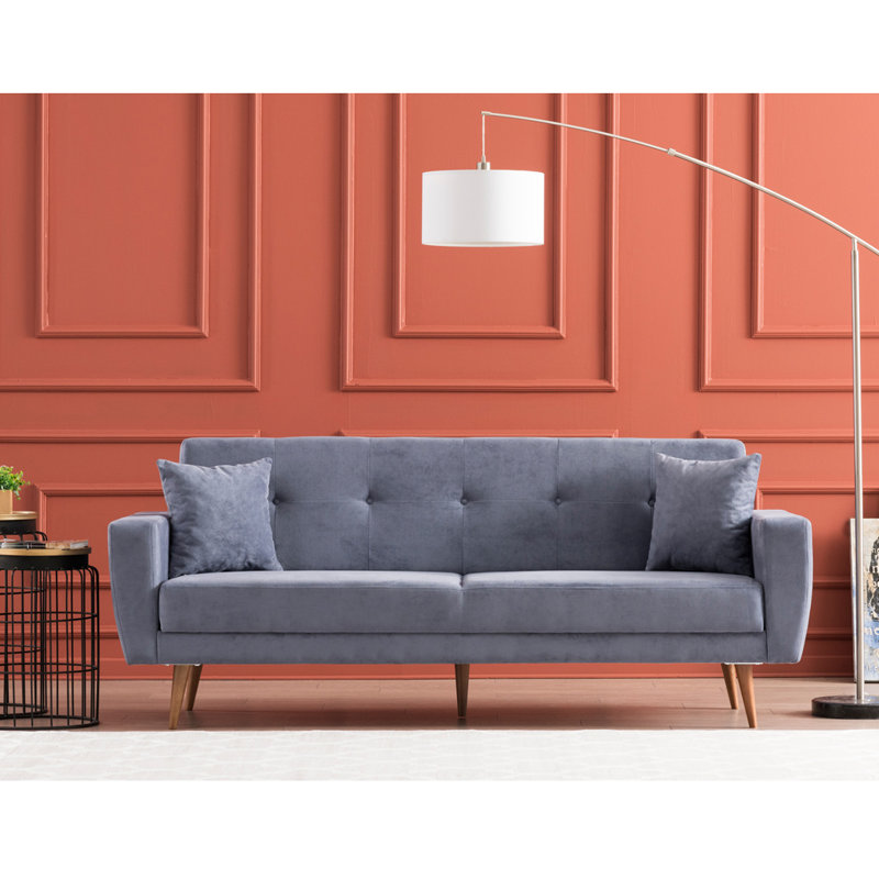 Upholstered 85'' Sleeper Sofa, Gray