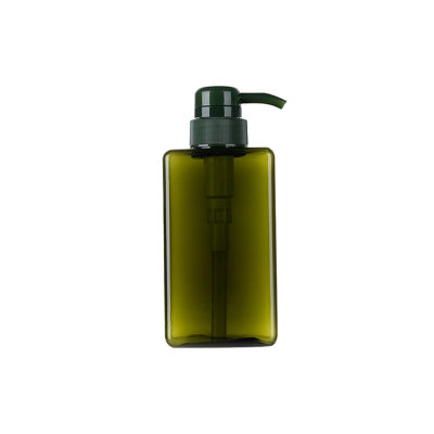 Bouteille d'eau 100 ml carrés verts à pousser pour remplir la bouteille de shampooing, gel de douche, savon pour les mains, produits de soins de voyage, emballage portable, matériau transparent