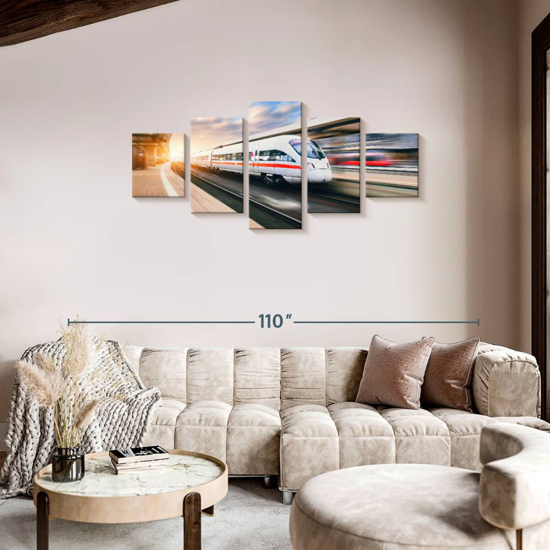 High Speed Train, 34" H x 74" W