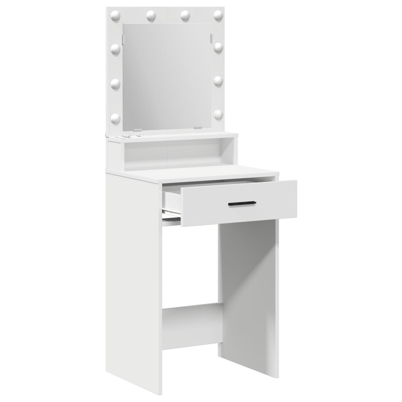MDF, 50 X 41 X 135 Cm Mirror Vanity Table, White