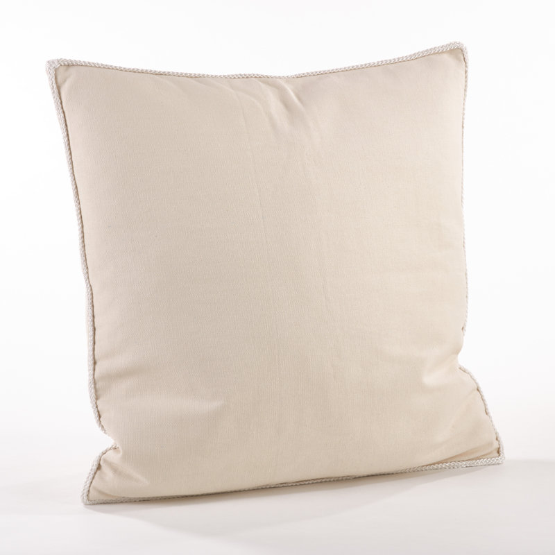 Madalena Cotton Throw Pillow, Ivory, Cover Only