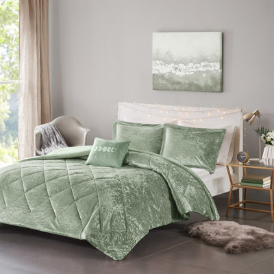 King/ King Duvet Cover - 4Pcs With 2 Shams And Pillow, Diamond Quilting Velvet For Featuring Button Closure Machine Washable