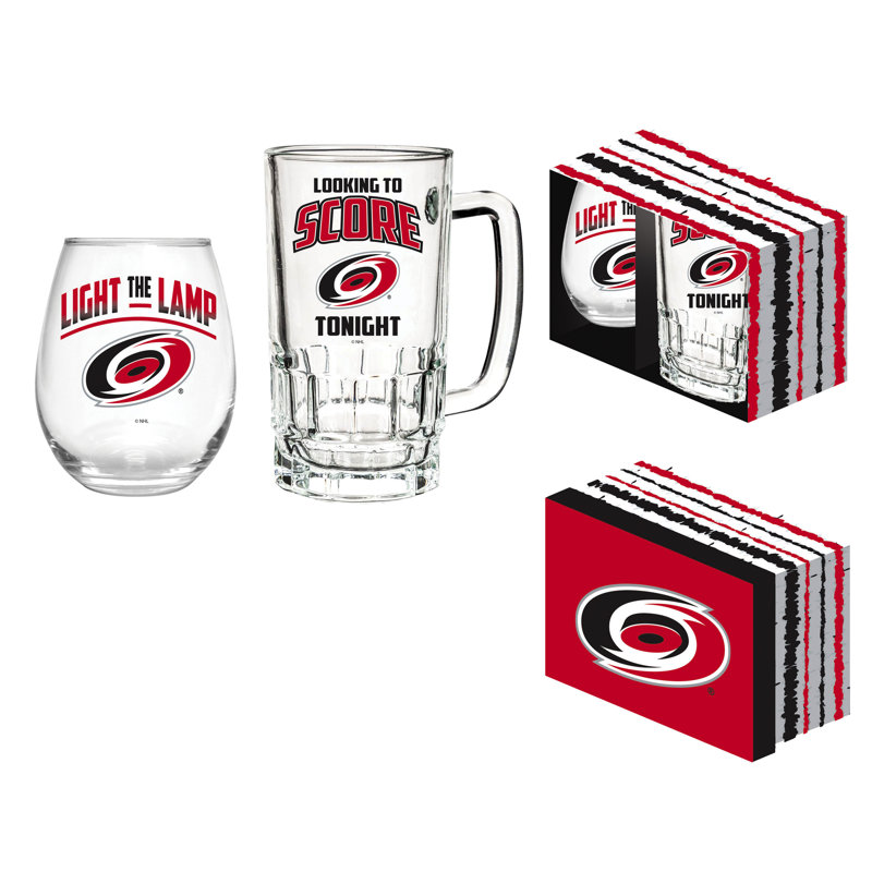 Ensemble-cadeau NHL Team Pint Glass and Wine, Hurricanes de la Caroline