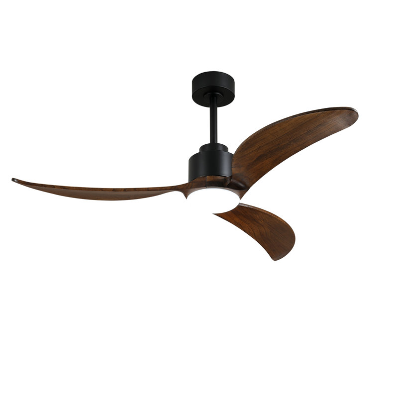 Ceiling Fan With LED Light Remote Control,Quiet DC Motor 6 Speed Levels,Adjust Height( 2 PCS Rod) Reversible Ceiling Fan