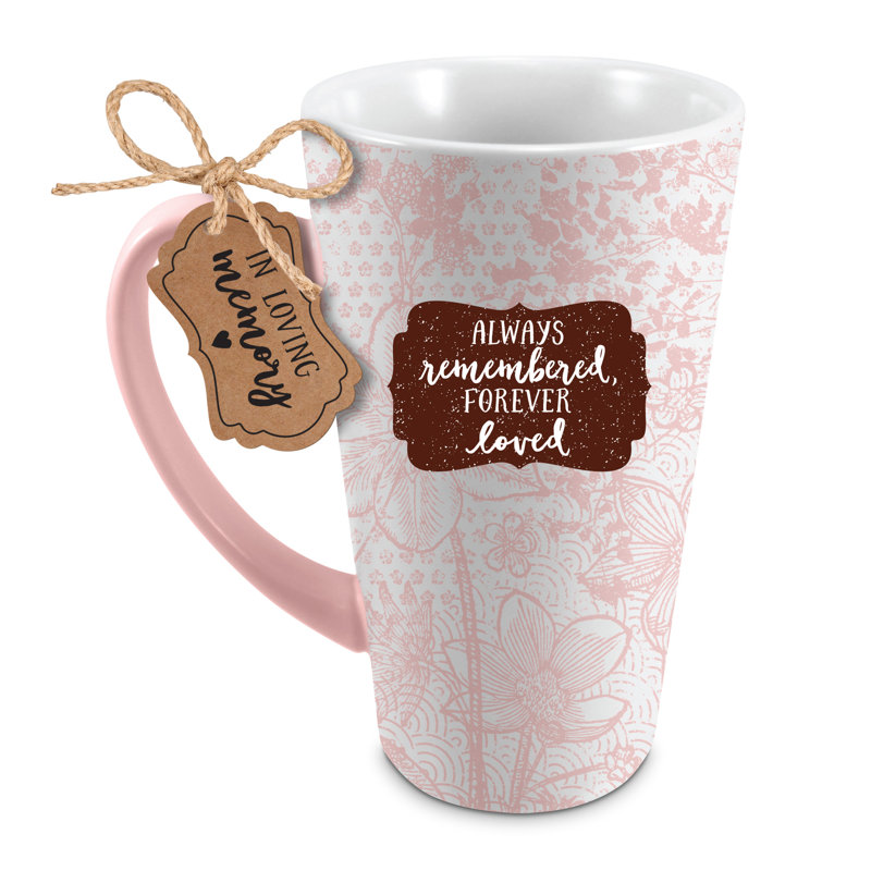 Mug Latte Pretty Prints Blush Ceramic