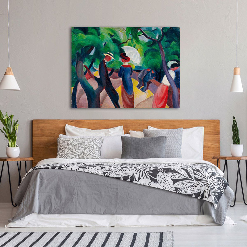 Promenade by August Macke - Wrapped Canvas Art Prints, 60cm H x 80cm W x 4cm D