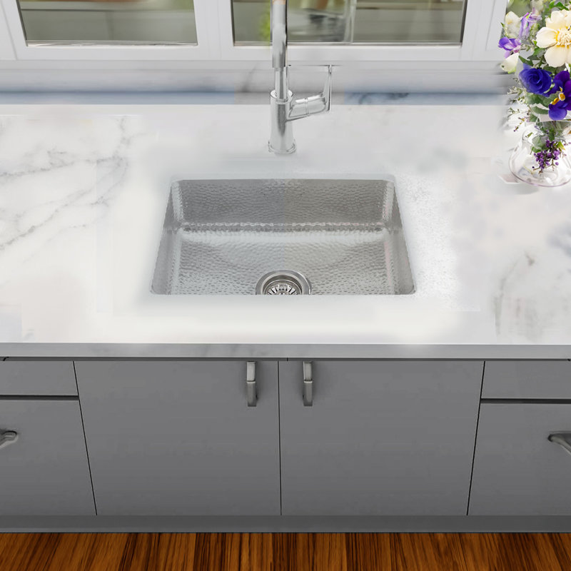 20" Dual Mount Single Basin Kitchen Sink, Matte Stainless