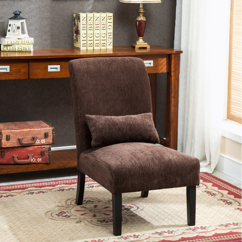 Chaise d'appoint 31,75 po Stepanas, Tissu chocolat