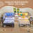 Corner Bed Frame With Storage Bookcase And Led Lights, Daybed With 2 Underneath Storage Drawers And Charging Station For Living Room,bedroom & Guest Room-415074047-415074046