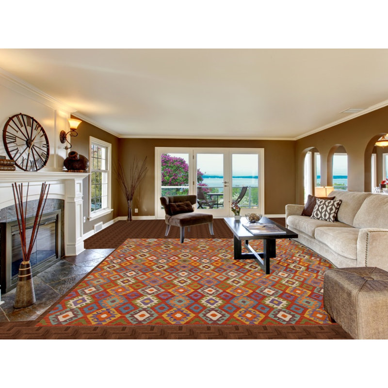 Tapis kilim en laine All-Over 10 x 13