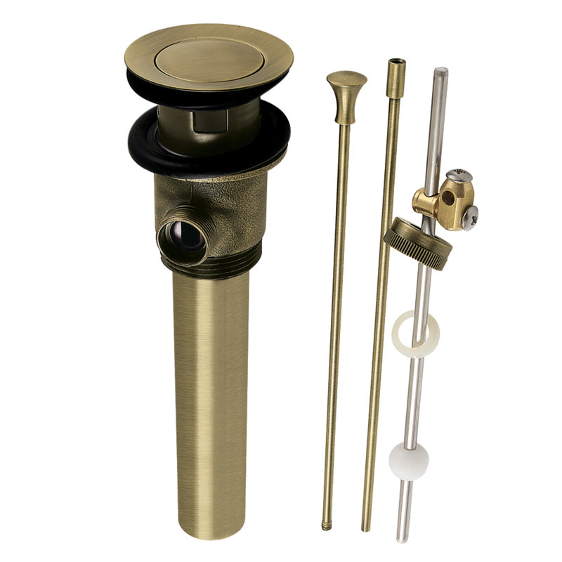 Kingston Brass Made To Match Brass Pop-Up Bathroom Sink Drain with Overflow, 22 Gauge, Brown