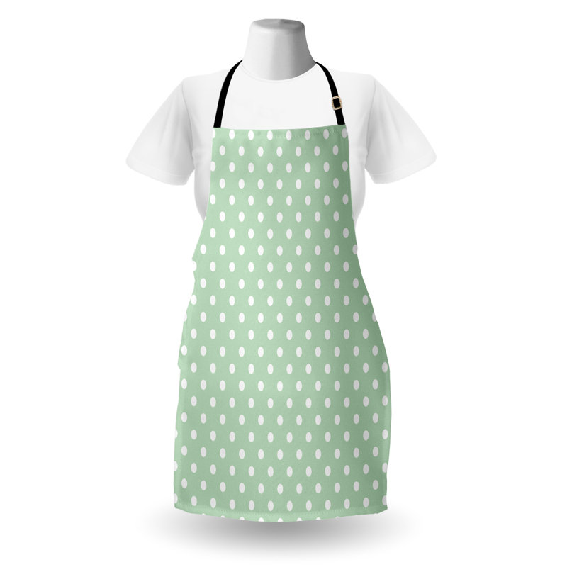 Tablier de préparation et saveur menthe unisexe, classique rétro frais, taille adulte, vert menthe et blanc