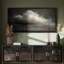 «Dramatic Luminous Cloud Floating in Dark Sky», reproduction d'art encadrée-1057015133-1057015131