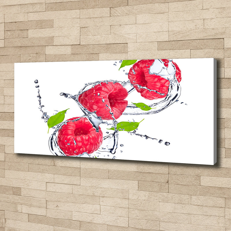 Raspberry And Water - Wrapped Canvas Print