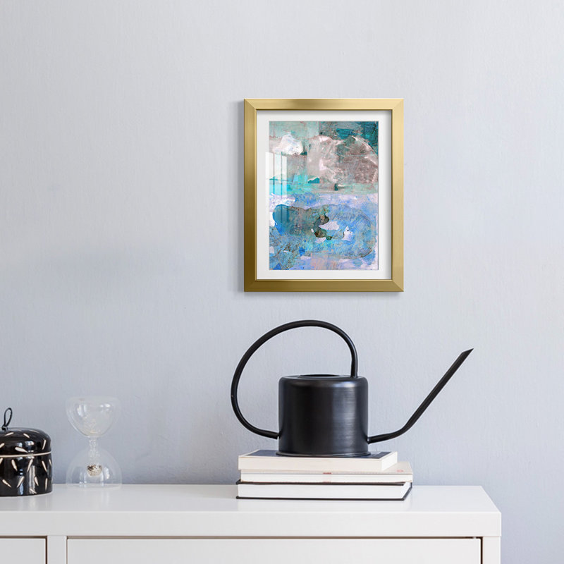 Impasto IV -Framed Print, 25.5" H x 17.5" W, Gold