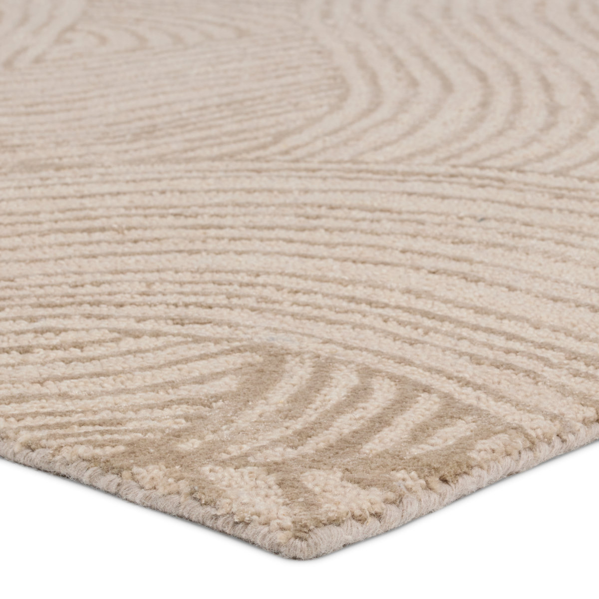 Nikki Chu NikkiChu Linette Tufted Abstract Tan/Taupe Area Rug | Wayfair