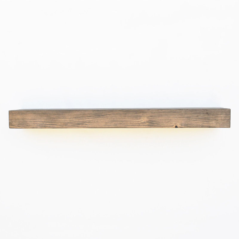 Solid Wood Floating Shelf with Adjustable Shelves, 2.95" H x 35.43" W x 5.91" D
