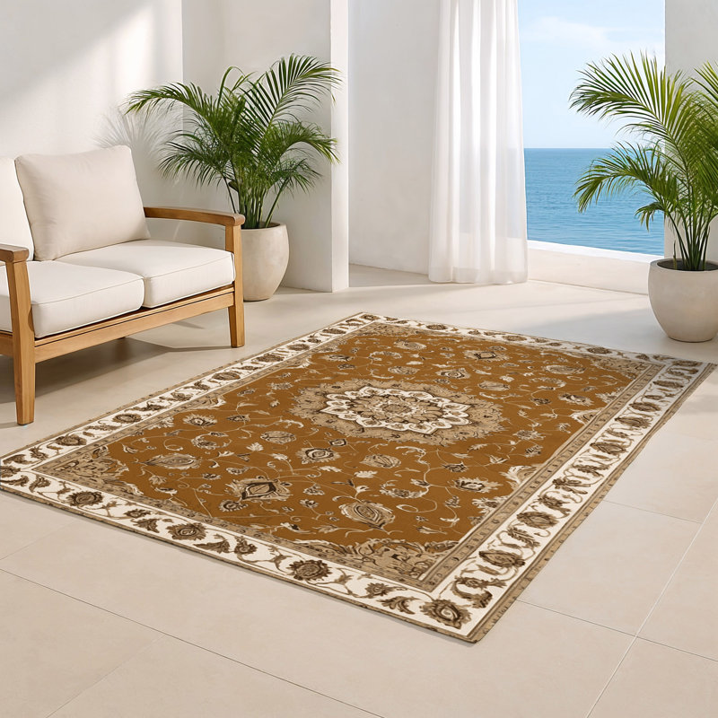 Tapis d'intérieur et d'extérieur Tabriz, Rectangle 5 pi x 7 pi