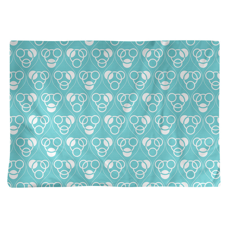 Napperon en coton 18 "Classic, Bleu sarcelle / blanc, polyester