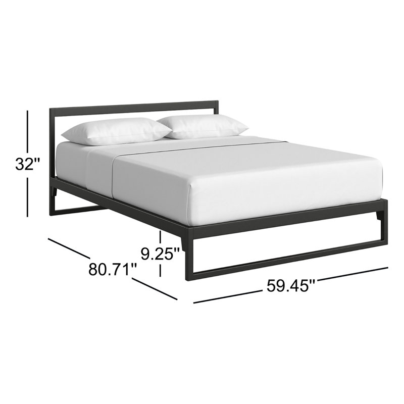 Aston Bed, Black, Queen