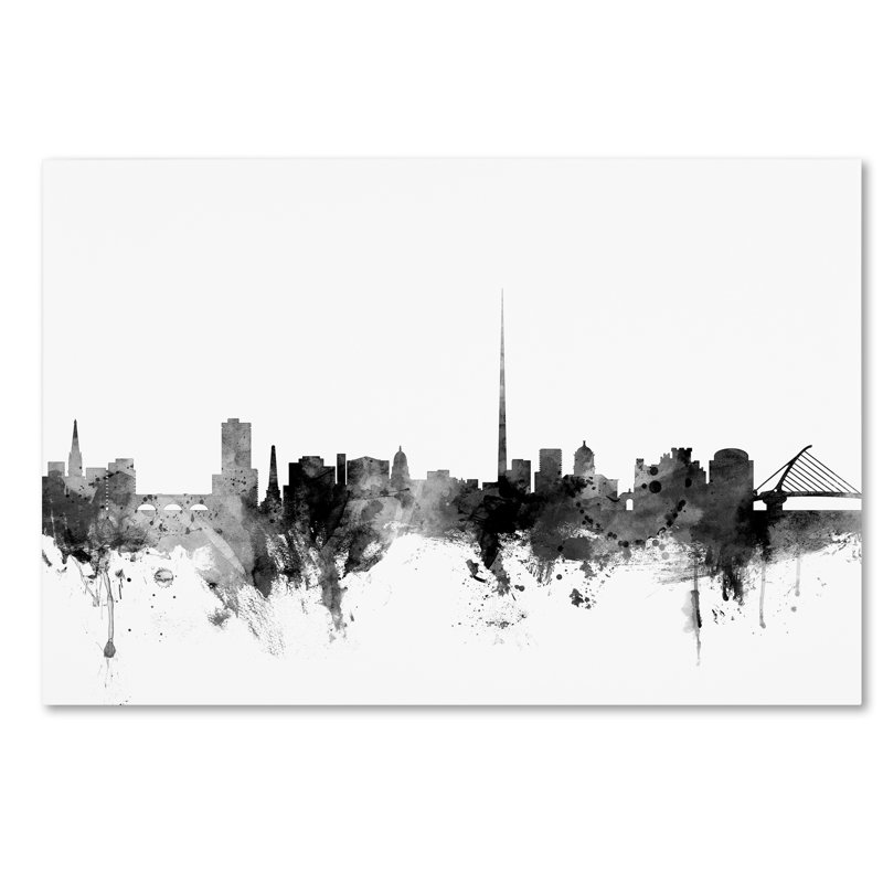 Dublin Ireland Skyline - Print on Canvas, 22" H x 32" W x 2" D