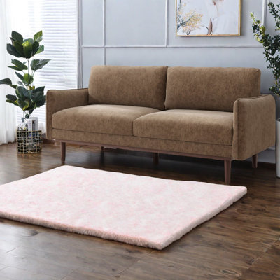 Spacieux canapé en chenille brun pour salon moderne