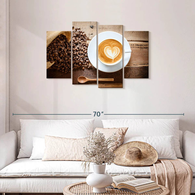 Yarlin Latte Coffee, 27" H x 43" W