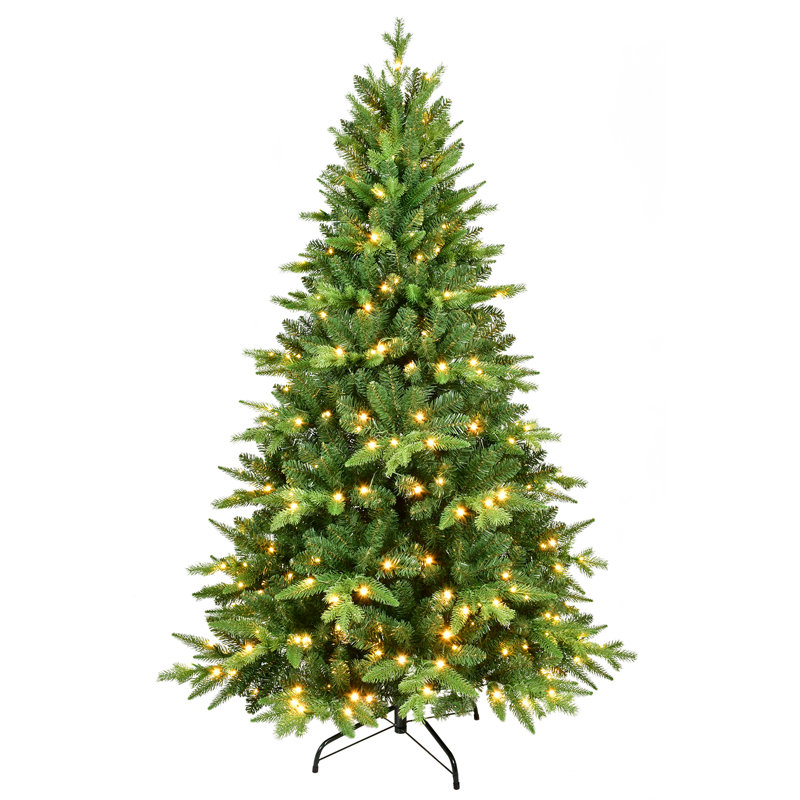 Arbre de Noël artificiel vert pré-éclairé, 7'