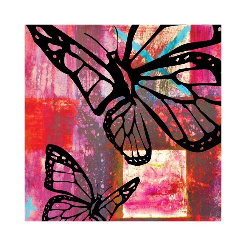 Butterfly II 1 Piece Wrapped Canvas Painting, 45.72 cm H x 45.72 cm W x 3.175 cm D