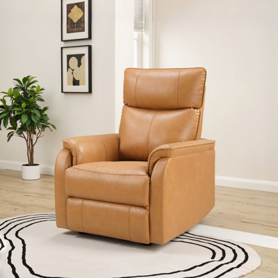 31.9" Wide Contemporary Soft Upholstered Swivel and Rocker Manual Recliner by Ebern Designs