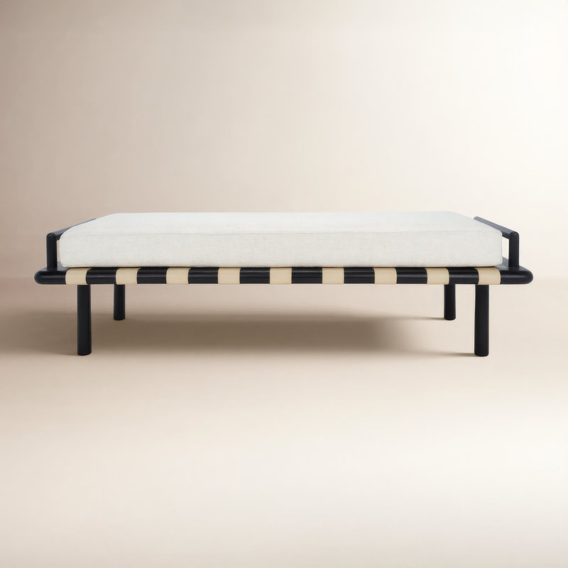 Banc rembourré Arturo, Noir, noir, noir, noir