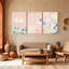 Ensemble de 3 impressions abstraites sur toile de lotus-570800426