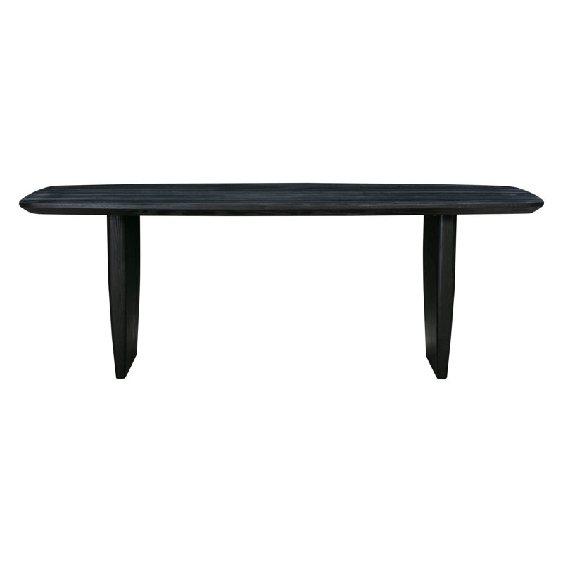 Table de salle à manger Luna 87 po, chêne noir, Noir