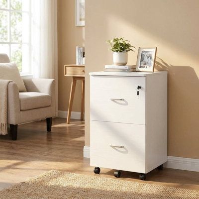 2-Drawer File Cabinet, 16.9'' Wide Locking Filing Cabinet For Home Office