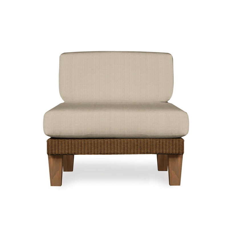 Catalina Outdoor Teak Lounge Chair, Beach Natural, Bark