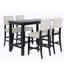 Ensemble de salle à manger 5 pièces à hauteur de comptoir, table élégante classique et 4 chaises