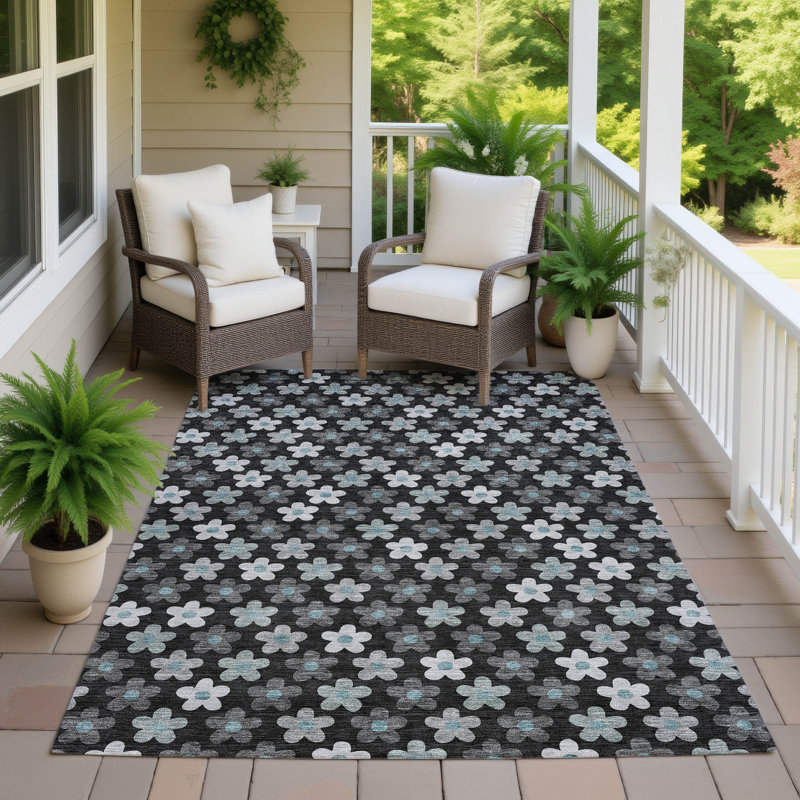 Tapis pour enfants intérieur / extérieur lavable à la machine Chantille ACN2569, 2 pi 6 po x 3 pi 10 po, Noir