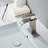 Single Hole Waterfall Bathroom Faucet With Deck Plate With Drain-86181281