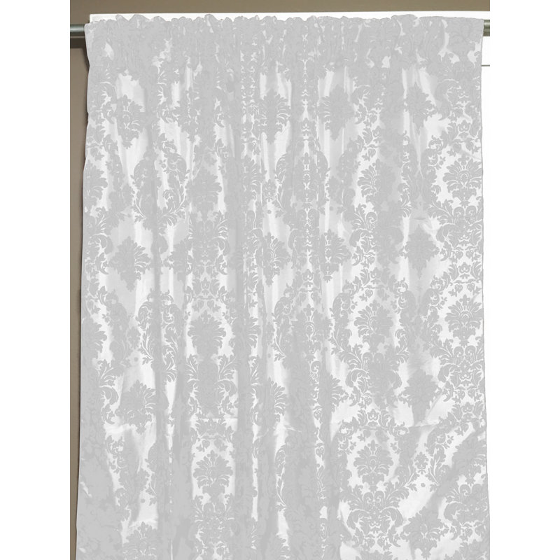 Amboy Semi Sheer Curtain Single Panel, 56" W x 72" L, White