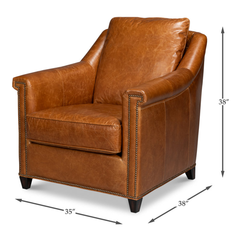 Vandike Club Chair, Light Brown