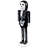 14" Black and White Skeleton Halloween Nutcracker